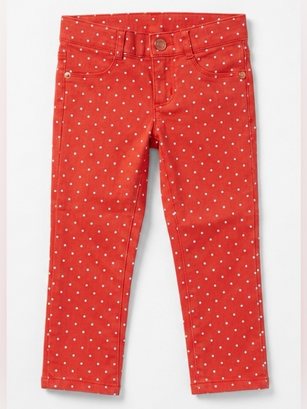 Gymboree | orange white polka dots jeans | 2T